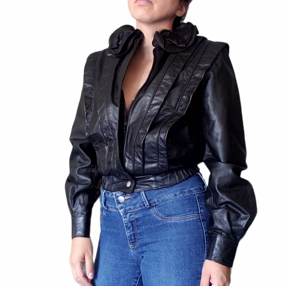 Vintage leather jacket.